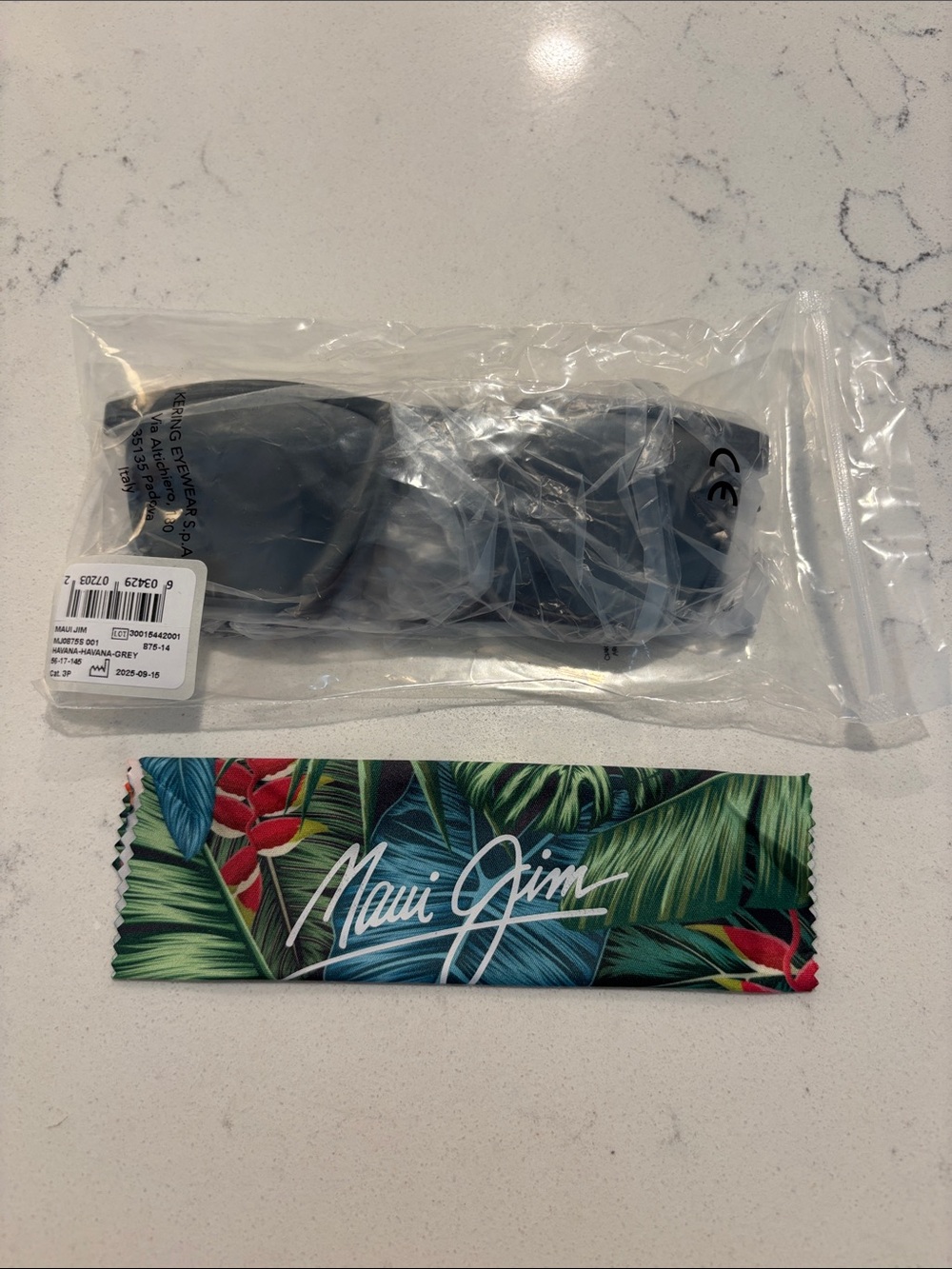 Maui Jim Men's Sunglasses with Grey Striped Frame and Dark Lenses
